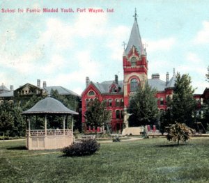 School For Feeble Minded Youth Fort Wayne Indiana IN Postcard