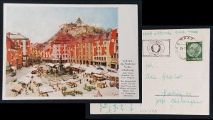 GERMAN EMPIRE 3rd THIRD REICH PROPAGANDA - GRAZ CITY OF THE PEOPLE HITLERS 51ST