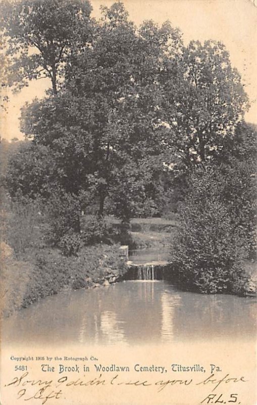 Brook, Woodlawn Cemetery  Titusville, Pennsylvania PA