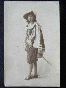 Portrait Gent as a FRENCH CAVALIER Old RP Postcard Drummond Shiels of Edinburgh