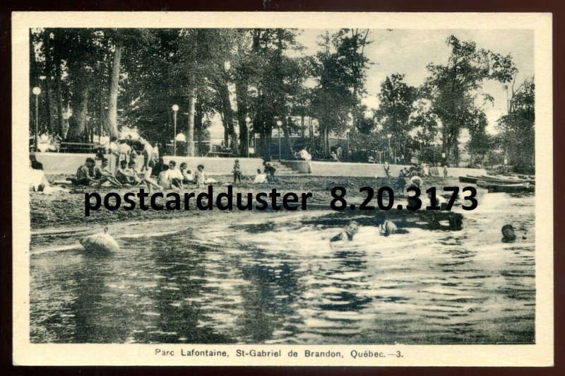 h3006 - ST. GABRIEL DE BRANDON Quebec Postcard 1930s Parc Lafontaine by PECO