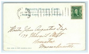 c. 1905 Greetings from Saratoga Springs Private Mailing Card Grand Union Hotel