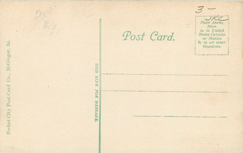 Cresco IA~(United) Methodist Church & Parsonage~3rd Ave & Tree-Lined Elm St~1907