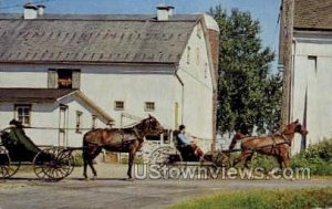 Amish Boys, Horse & Buggy - Dutch Country, Pennsylvania PA  