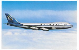 Olympic Airways Boeing Jet 747-200 B. Jumbo Jet. Mint card.