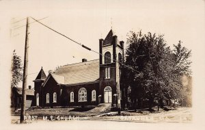 J78/ Savannah Missouri RPPC Postcard c1920s First M.E. Church 215