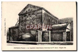 Old Postcard Poitiers The Gallo Roman Baptistery Saint Jean Du 4th