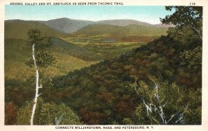 Vintage Postcard Hoosic Valley Mt. Greylock Seen Fr. Taconic Trail Petersburg NY