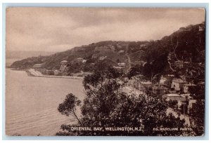 Wellington New Zealand Postcard Oriental Bay c1910 Antique Posted Tanner Bros.