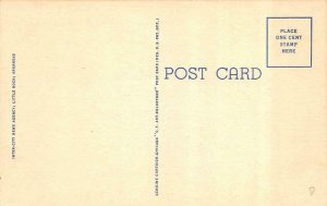 AR, Arkansas  LITTLE ROCK LARGE LETTER LINEN Greetings c1940's Curteich Postcard