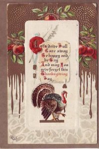 Thanksgiving postcard 1911 flag cancel postmark