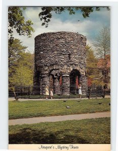 Postcard Newport's Mystery Tower, Touro Park, Newport, Rhode Island