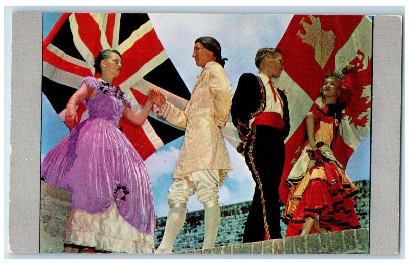 c1950's Annual Fiesta Of The Five Flags Pensacola Florida FL Vintage Postcard