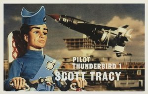 Scott Tracy Thunderbird 1 PilotThunderbirds TV Show Credits Postcard