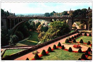 Aerial View of Pont Adolphe, Luxembourg, 10-20s