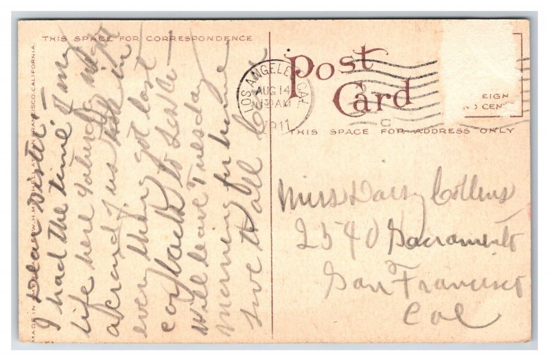 Electric Train At Station Long Beach California CA DB Postcard V10