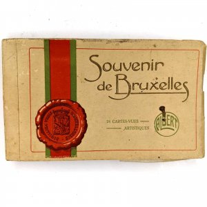 1925 Souvenir de Bruxelles, Brussels 24 View Postcard Booklet Folder Albert 1N