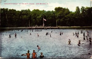 Iowa Des Moines Childrens Hour At The Bath House 1910