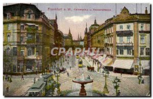 Old Postcard Frankfurt Kaiserstrasse Kairserplatz