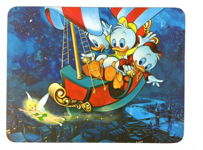 5 X 7 inch Tinker Bell, Huey, Dewey, Louis Fly Never, Never Land, Disney World