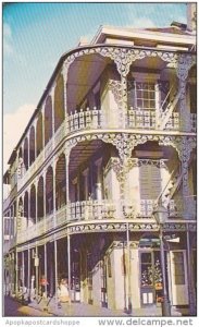 Louisiana New Orleans Lace Balconies At Royal And Saint Peter Streets Typical...