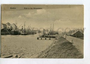 3144548 GERMANY Emden Binnenhafen Harbor Ships Vintage postcard