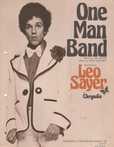 Leo Sayer One Man Band 1970s Rare Sheet Music