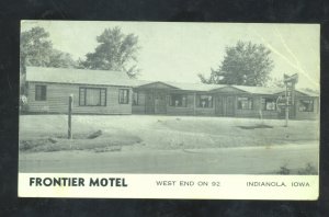 INDIANOLA IOWA FRONTIER MOTEL VINTAGE ADVERTISING POSTCARD