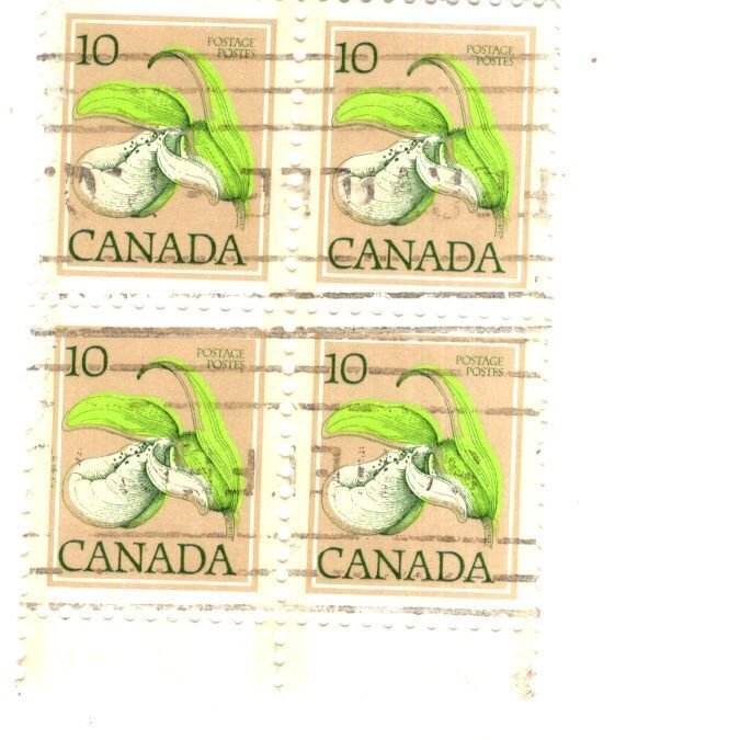 Scott # 711, Used Block of Canada Stamps, Definitive
