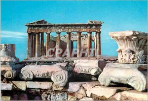 Postcard Modern Anthenes Parthenon view is