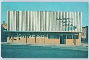 Omaha Nebraska NE Postcard Radio Engineering Institute Leavenworth Street c1960