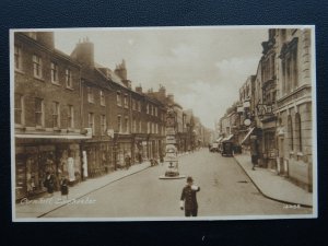 Dorset DORCHESTER Cornhill shows Policeman & Memorial c1930s Postcard by L. Lock