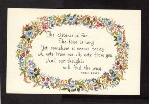 We Poem Abigail Baker Postcard Vintage