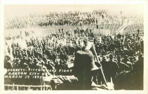 Carson City Nevada Corbet Fittzsimmons Flight  RPPC Photo Postcard 21-3600