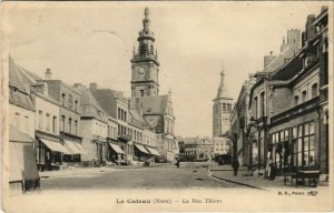 CPA LE CATEAU - La rue THIERS (136360)