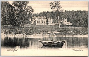 Boat On Lake Buildings Across Abbotsford British Columbia Canada Postcard