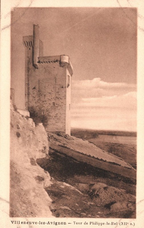 Vintage Postcard Tour De Philippe-Le-Bel Landmark Villeneuve-Les-Avignon France