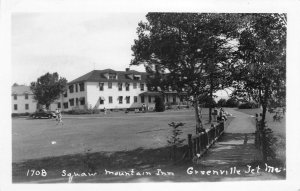 RPPC SQUAW MOUNTAIN INN Greenville Junction Maine Piscataquis 1950 Vintage Photo