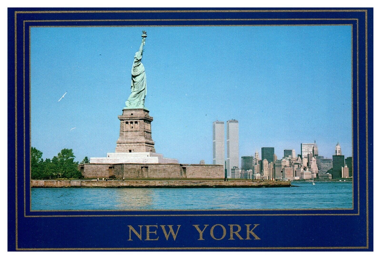 New York City NY Liberty Island Statue Of Liberty Monument Chrome