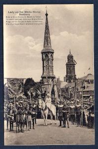 Lady on a White Horse Banbury England RPPC unused c1920's