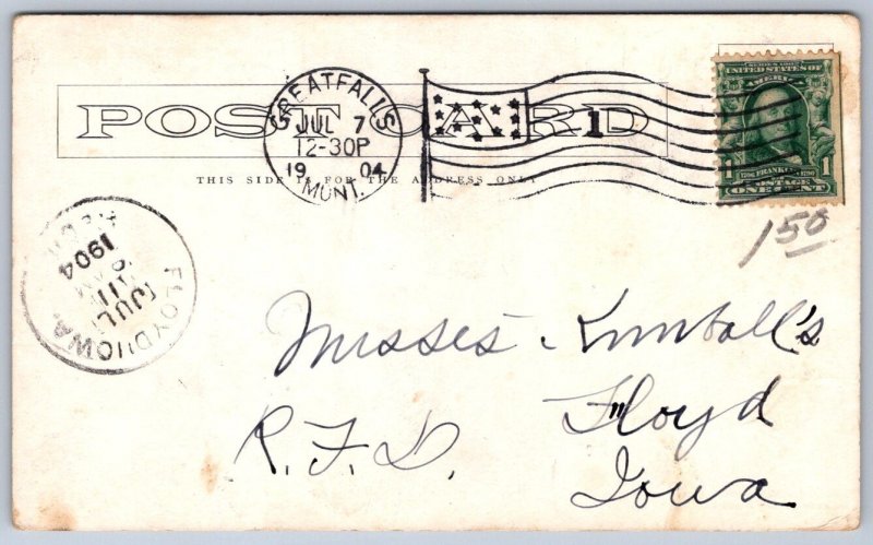 K45/ Great Falls Montana Postcard c1910 High School Building 135