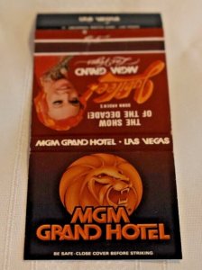 MGM Grand Hotel Lion Las Vegas Nevada 30 Strike Matchbook Cover