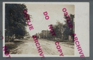 Plainfield WISCONSIN RPPC 1914 MAIN STREET nr Stevens Point Hancock Wild Rose WI