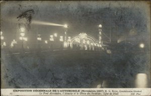 Paris Exposition Decennale of Automobile Cars 1907 Real Photo Postcard