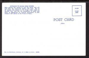 Entrance to Gilead Bible School,Finger Lakes Region,NY