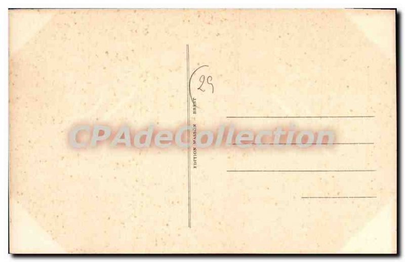 Postcard Old Brest harbor bridge Military open Tournaut