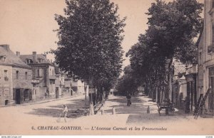 CHATEAU GONTIER, Mayenne, France, 1900-1910s; L'Avenue Carnot Et Les Promenades