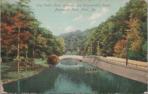 Postcard Cabin Picnic Grounds Wissahickon Creek Fairmount Park Philadelphia PA