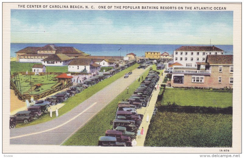 The Center Of Carolina Beach, Popular Bathing Resorts On The Atlantic Ocean, ...