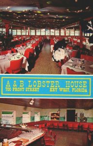 USA A & B Lobster House Key West Chrome Postcard 08.94